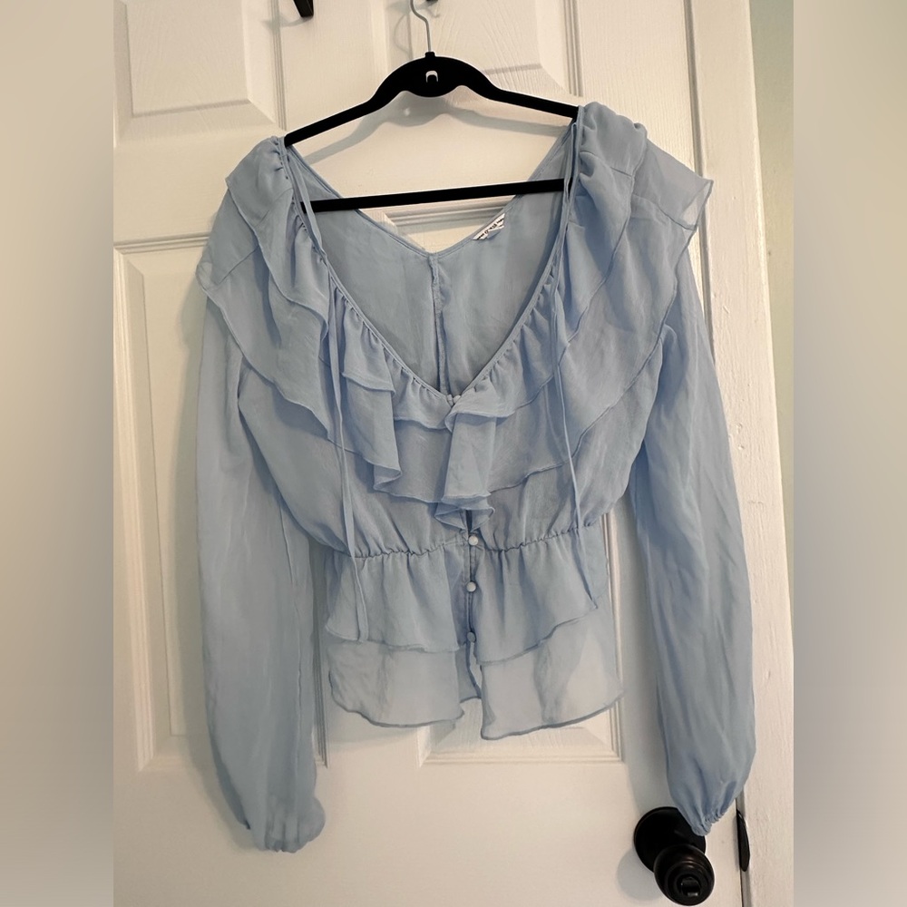 Guess blue top